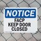 Signmission FACP Keep Door Closed, 18 in W x Rectangle, Plastic OS-2PACK-NS-P-1218-L-12411 - alternate 7